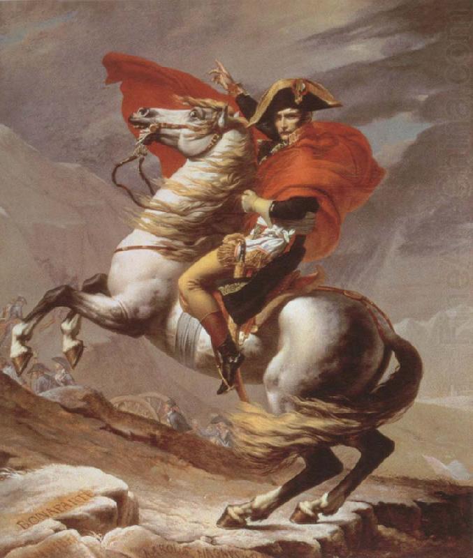 napoleon crossing the alps, Jacques-Louis  David